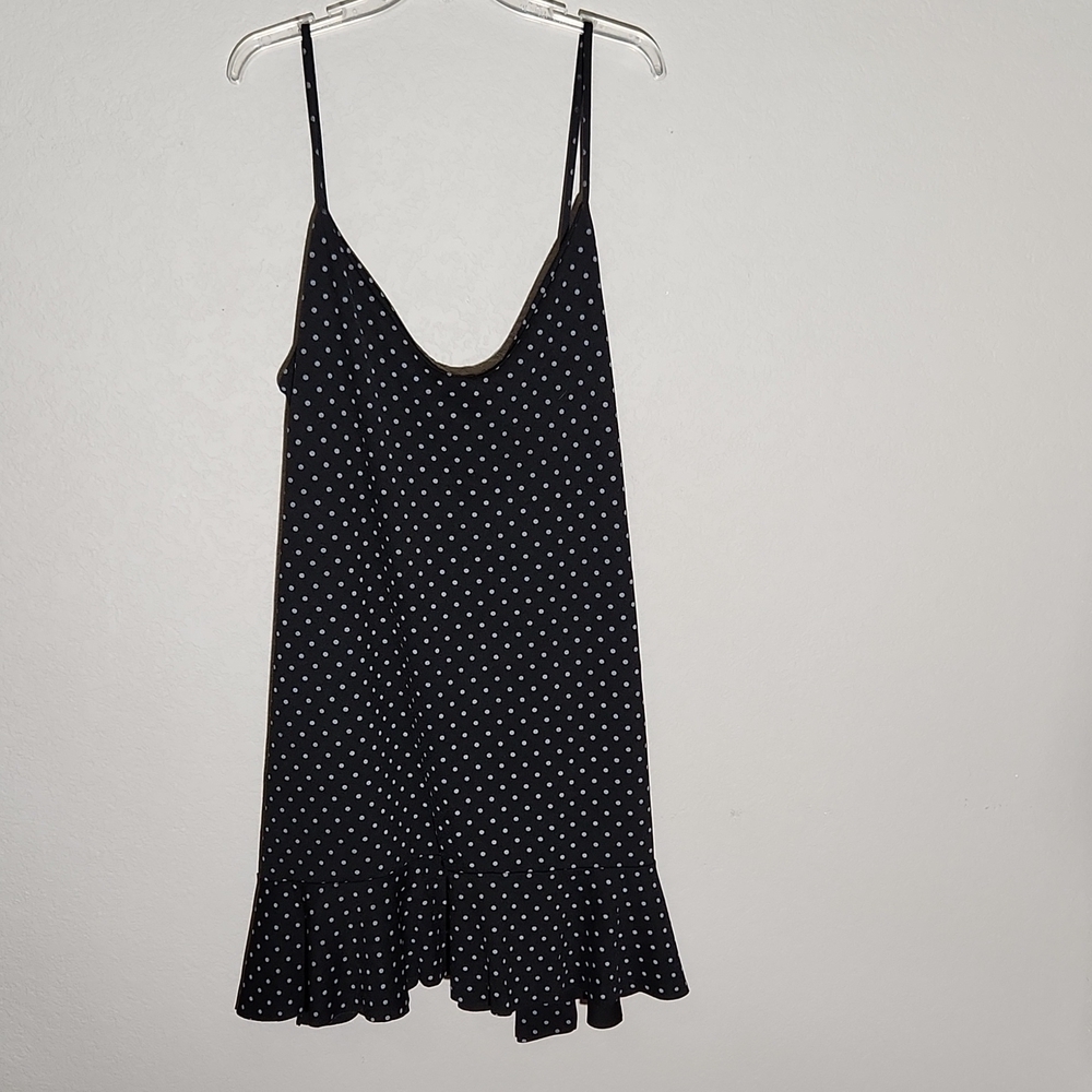 Boohoo Sun Dress Size 22 Polka dot Black White